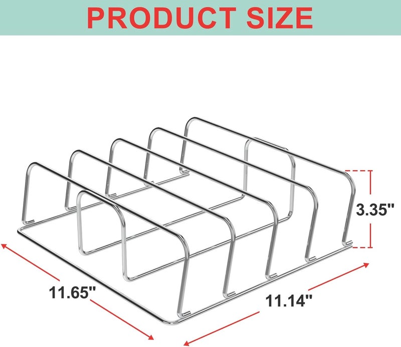 WEBROIL Universal BBQ Rib Racks for Most Outdoor Grills and Smoker, for Ninja Woodfire OG800/900 Series, Weber, Large Egg, Classic Joe etc., Stainless Steel Roast Turkey Rack Gift for Thanksgiving/Christmas - Image 3